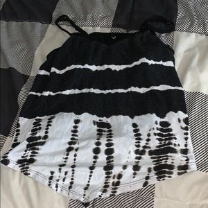 A black and white crop top